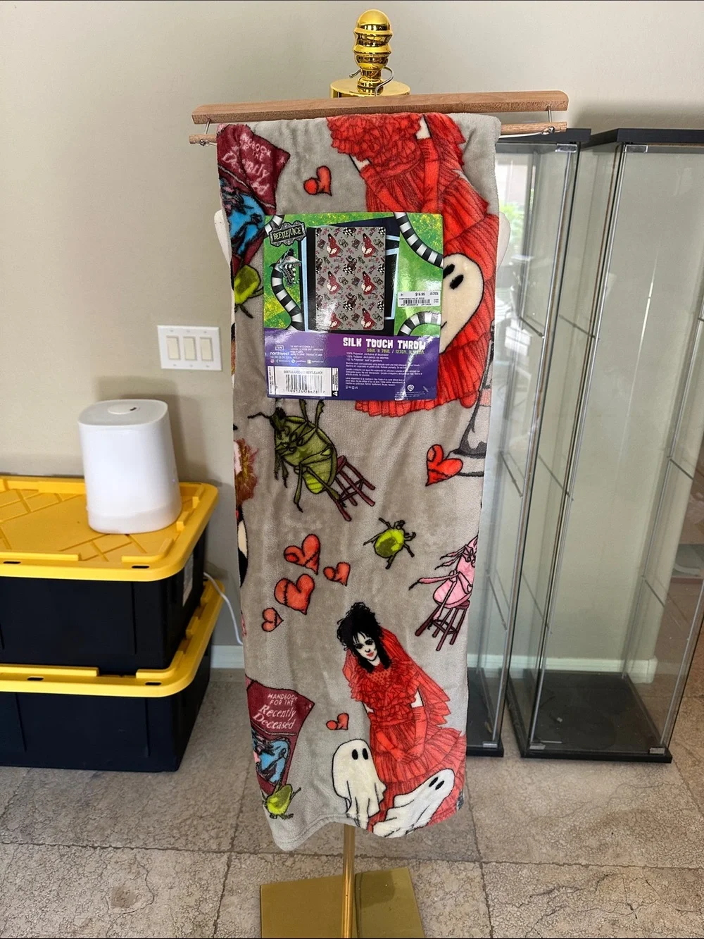 Beetlejuice Fuzzy Throw Blanket